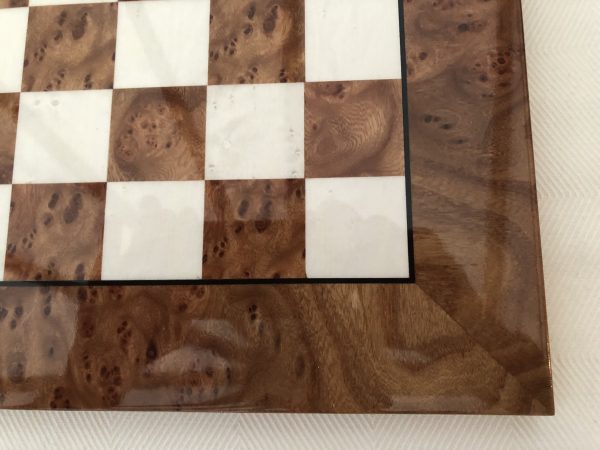 Light Brown Gloss Italfama Chess Board 1.6in Squares