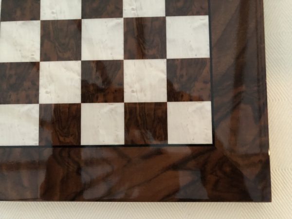Dk Brown Gloss Italfama Chess Board 1.6in Squares