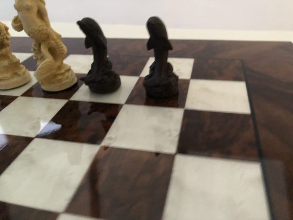 Dk Brown Gloss Italfama Chess Board 1.6in Squares - Image 4