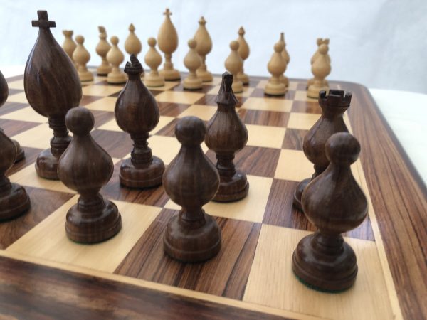 Roly Poly Rosewood Chess Set 4" King - Image 2