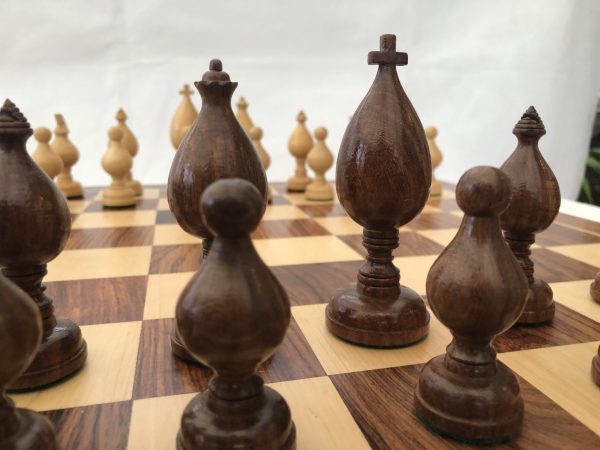 Roly Poly Rosewood Chess Set 4" King - Image 9