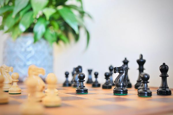 Jaques Staunton Double weighted Ebonised Chess Set - Image 8