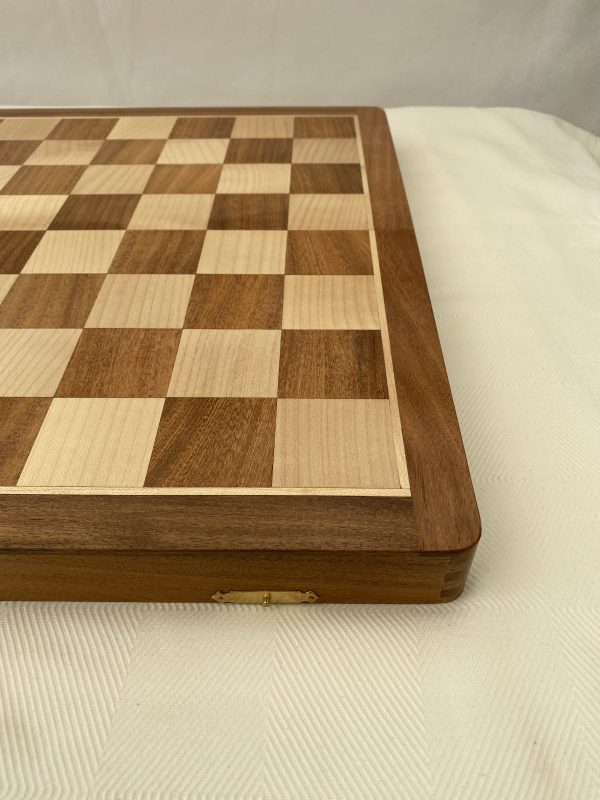 Full Size Acacia Chess Board and Case Combined - Image 17