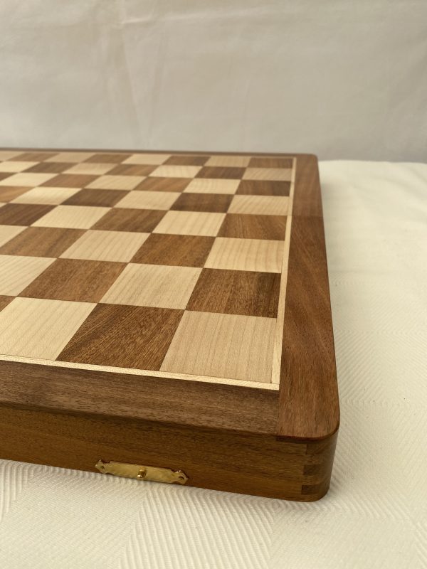 Full Size Acacia Chess Board and Case Combined - Image 18