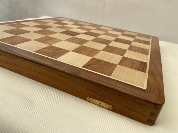 Full Size Acacia Chess Board and Case Combined - Image 19