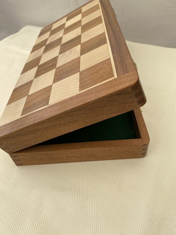 Full Size Acacia Chess Board and Case Combined - Image 9