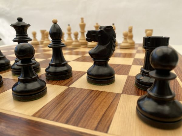 The Bohemian Ebonised Weighted Chess with Double Queens - Image 7