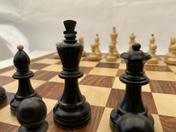 The Bohemian Ebonised Weighted Chess with Double Queens - Image 10
