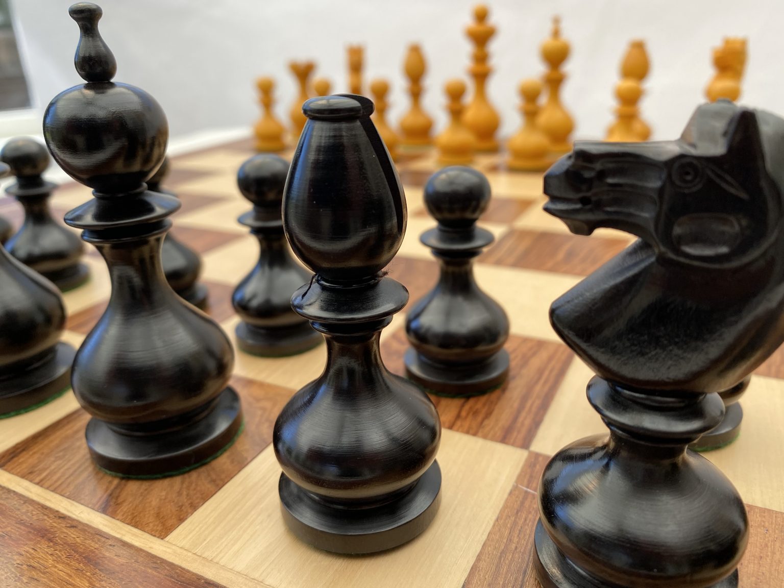 The Antiqued Dublin Double Weighted Chess Set ChessBaron Chess Sets