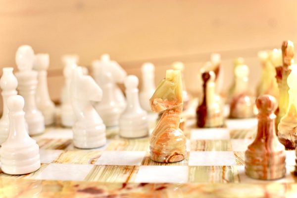 Round Marble Chess Table with Marble Chess Pieces - Image 11