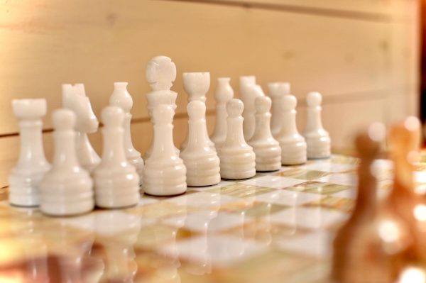 Round Marble Chess Table with Marble Chess Pieces - Image 3