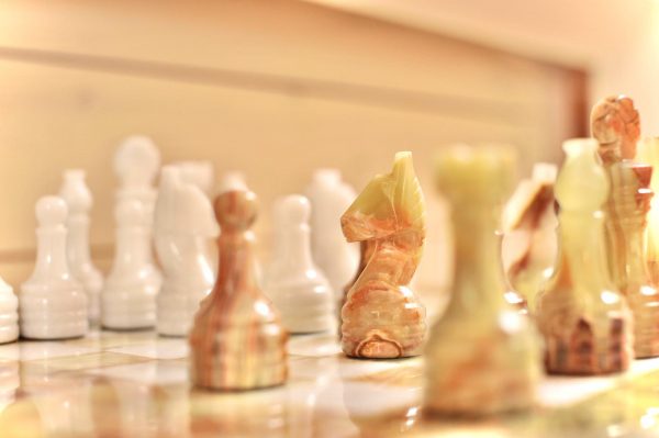Round Marble Chess Table with Marble Chess Pieces - Image 5