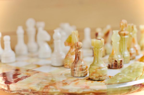 Round Marble Chess Table with Marble Chess Pieces - Image 6