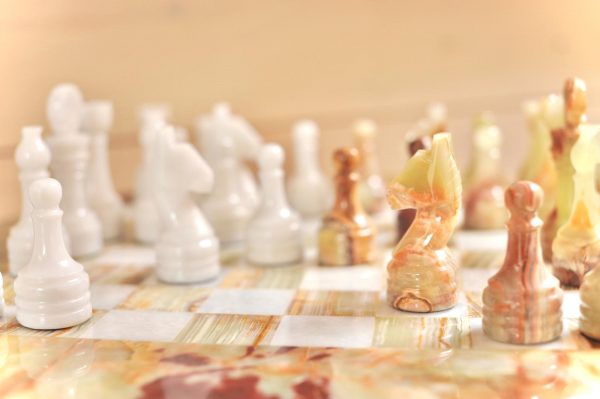 Round Marble Chess Table with Marble Chess Pieces - Image 8