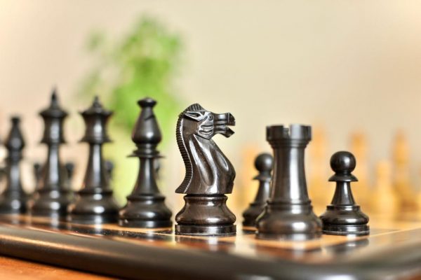 The Kingfisher - Ebonised Double Weighted Staunton Chess Set