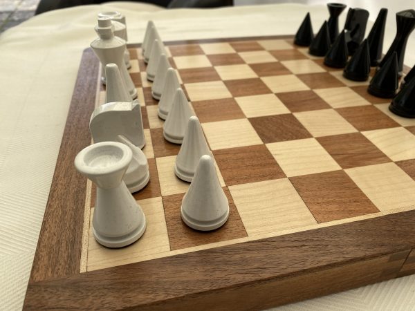 Contemporary Modern Chess Set - Black and White - Image 6