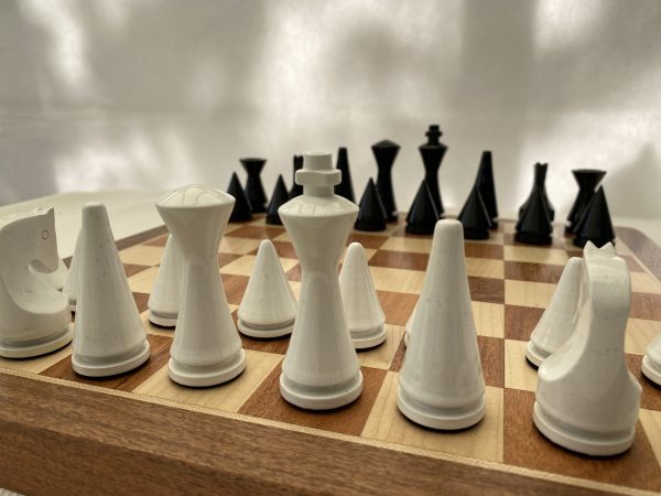 Contemporary Modern Chess Set - Black and White - Image 5