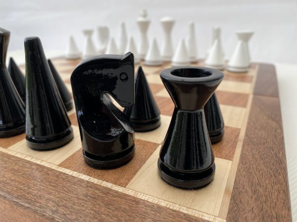 Contemporary Modern Chess Set - Black and White - Image 14