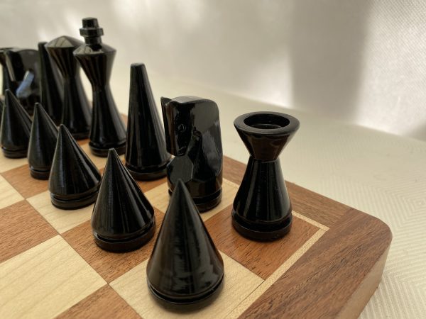 Contemporary Modern Chess Set - Black and White - Image 10