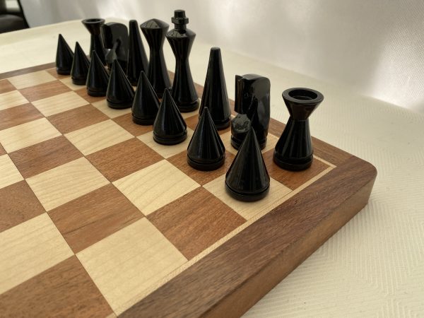 Contemporary Modern Chess Set - Black and White - Image 7