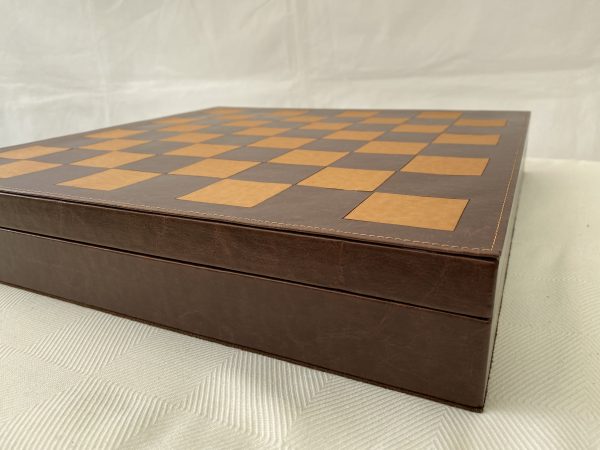 Combination Oak, Rosewood, Leather Chess Set - Image 21