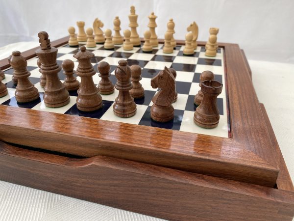 Combined Chess Set including Cabinet Board
