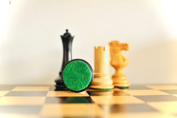 Contemporary Staunton, Ebony Triple Weight, Felted Chess Pieces - Image 6