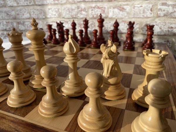 The Arabian - Triple Weighted Bud Rosewood Chess Pieces - Image 5