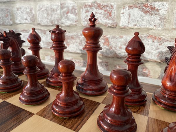 The Arabian - Triple Weighted Bud Rosewood Chess Pieces - Image 7