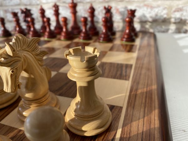 The Arabian - Triple Weighted Bud Rosewood Chess Pieces - Image 9