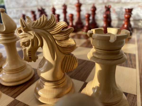 The Arabian - Triple Weighted Bud Rosewood Chess Pieces - Image 10
