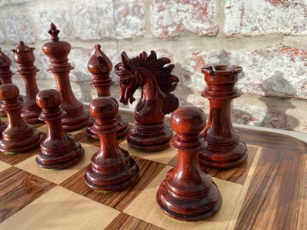 The Arabian - Triple Weighted Bud Rosewood Chess Pieces - Image 11