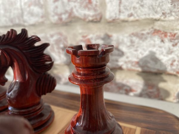 The Arabian - Triple Weighted Bud Rosewood Chess Pieces - Image 2