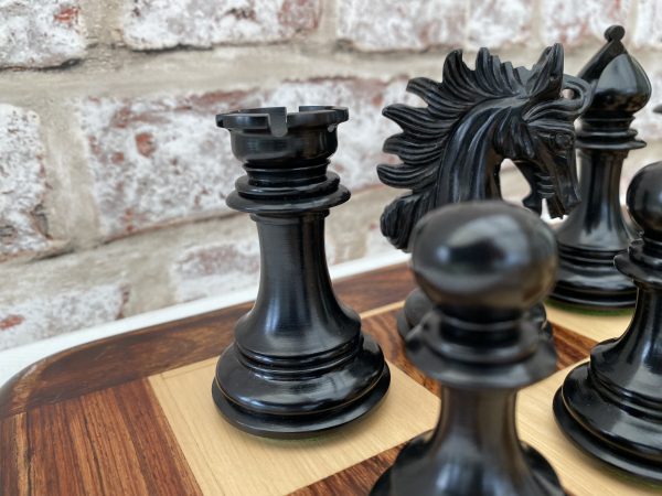 The Arabian - Triple Weighted Ebony Chess Pieces - Image 9