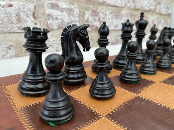 Triple Weighted Imperial Ebonised Chess Pieces - Image 3