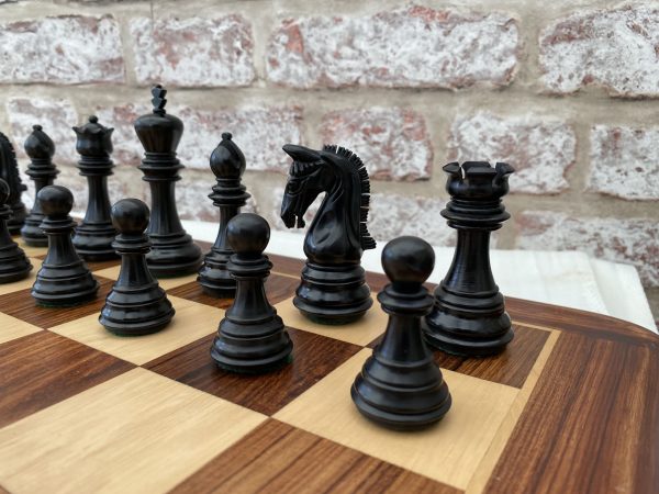 Triple Weighted Imperial Ebonised Chess Pieces - Image 7