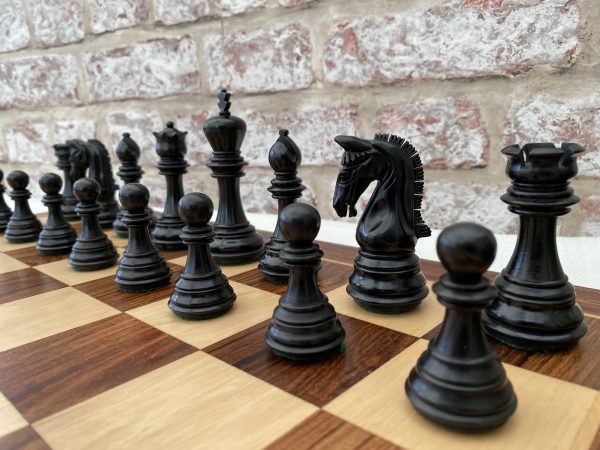 Triple Weighted Imperial Ebonised Chess Pieces - Image 8