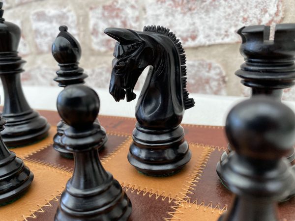 Triple Weighted Imperial Ebonised Chess Pieces