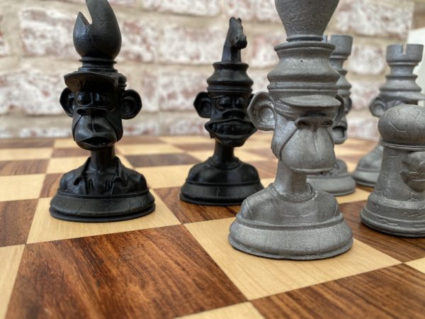 The Bored Ape Yacht Club Chess Set in Black and Silver - Image 16