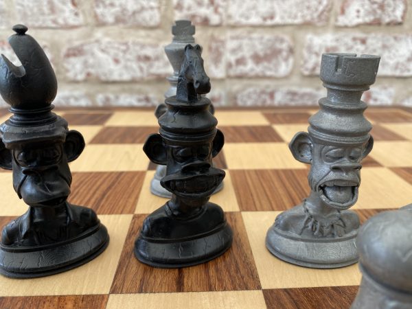 The Bored Ape Yacht Club Chess Set in Black and Silver - Image 7