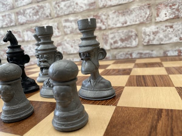 The Bored Ape Yacht Club Chess Set in Black and Silver - Image 8