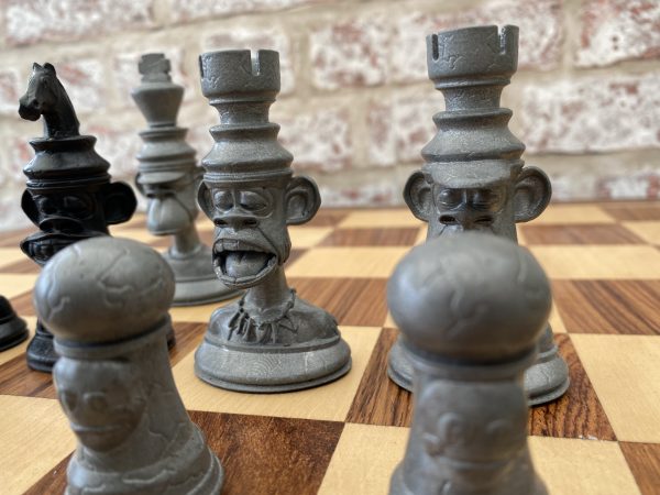 The Bored Ape Yacht Club Chess Set in Black and Silver - Image 9