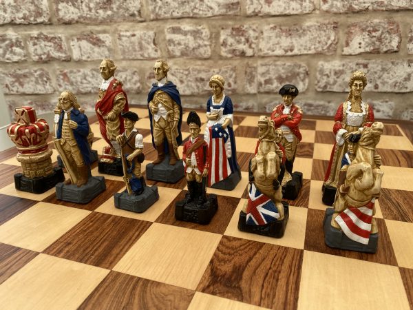 Hand Decorated American Independence Chess - Image 25