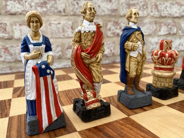 Hand Decorated American Independence Chess