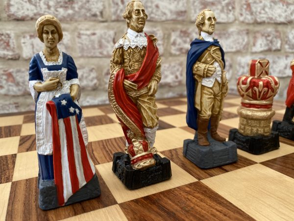Hand Decorated American Independence Chess - Image 28