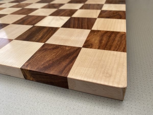 Contemporary Borderless Acacia Chess Board 2.2"