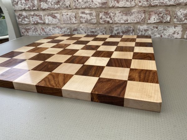 Contemporary Borderless Acacia Chess Board 2.2" - Image 2