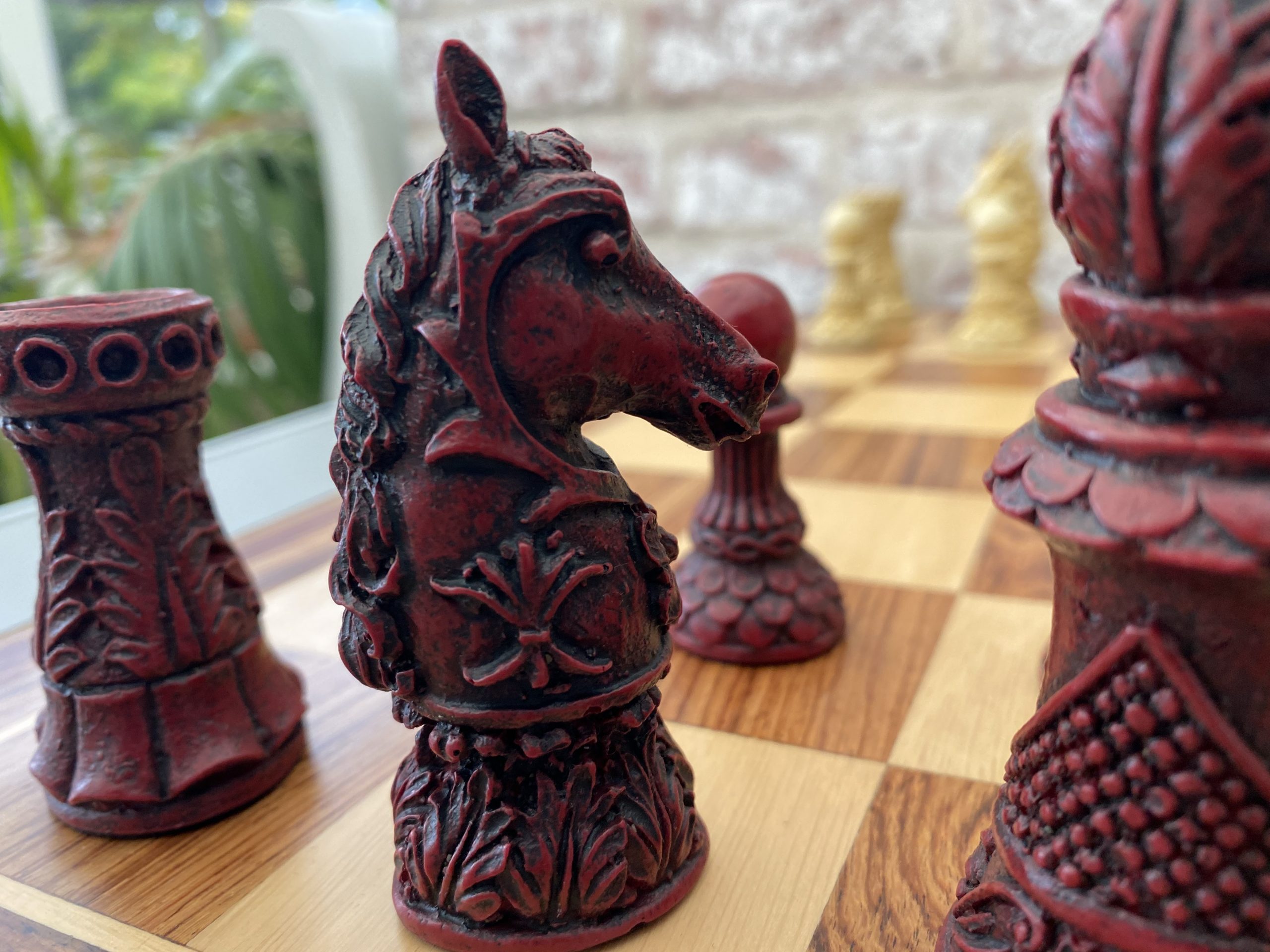 Thick Leather Chess Case, Mat and Chess Pieces all Included - ChessBaron  Chess Sets - 01278 426100