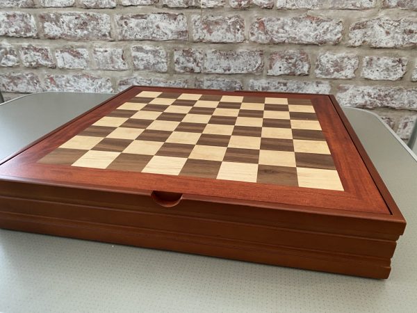 Complete Chess Set with Board, 14" Cabinet and Chess Pieces - Image 6