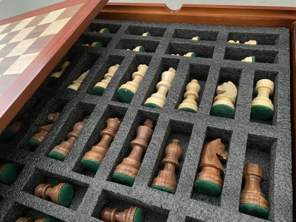 Complete Chess Set with Board, 14" Cabinet and Chess Pieces - Image 10